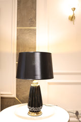 Oblique Black Glass Lamp