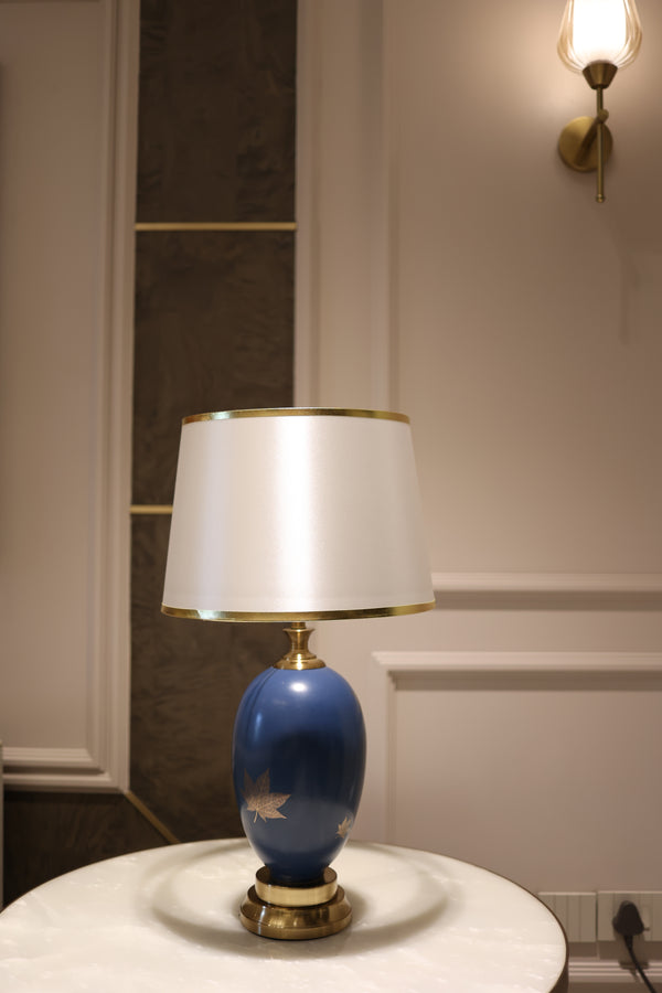 Maple Gold and Blue Table Lamp