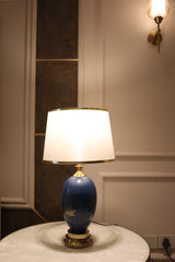 Maple Gold and Blue Table Lamp