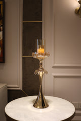 Birch Gold Crystal Candle Holder