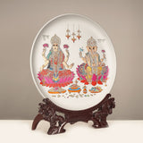 Lakshmi Ganesh Glass Plate