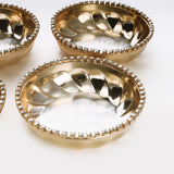 Gold plated bowl with swarovski (set of 4)