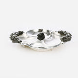 Silver plated galvanic platter with 4 partition