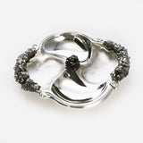 Silver plated galvanic platter with 4 partition