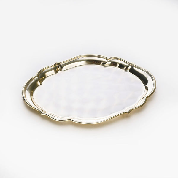 Gold plated oval tray