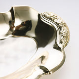 Gold plated carving oval bowl
