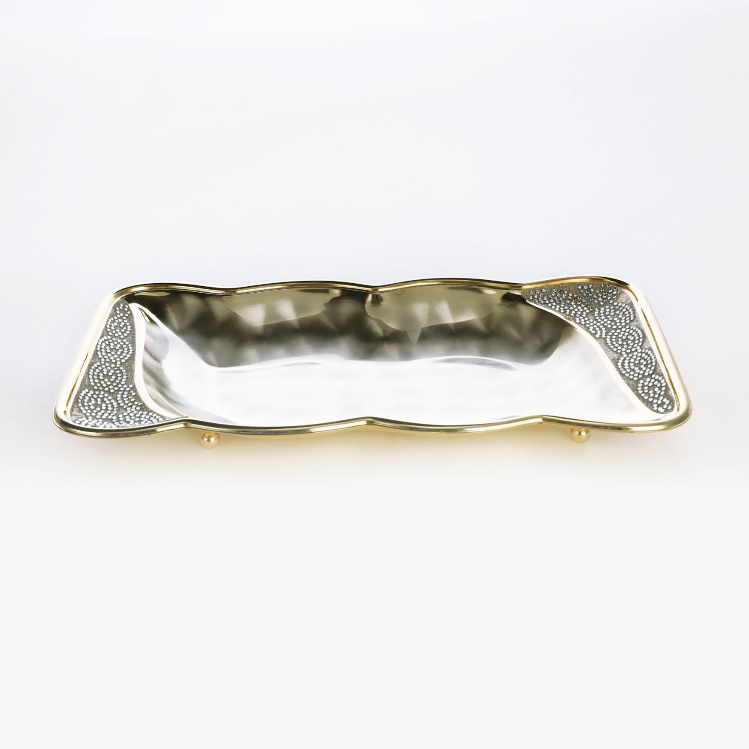 Gold plated rectangular tray – stylivingindia