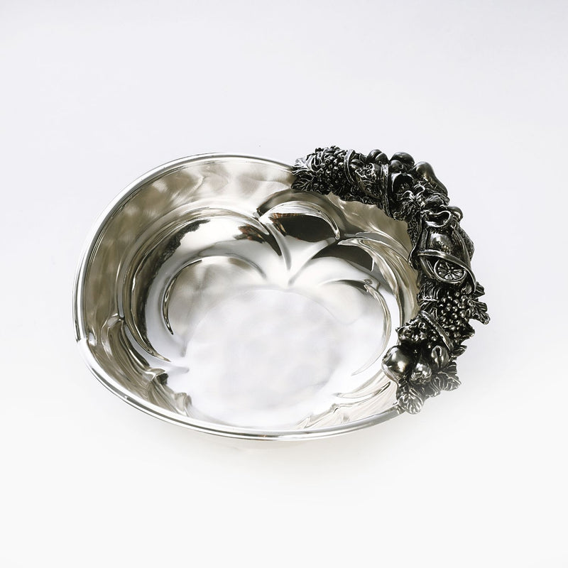 Silver plated galvanic bowl with bead stand (small)