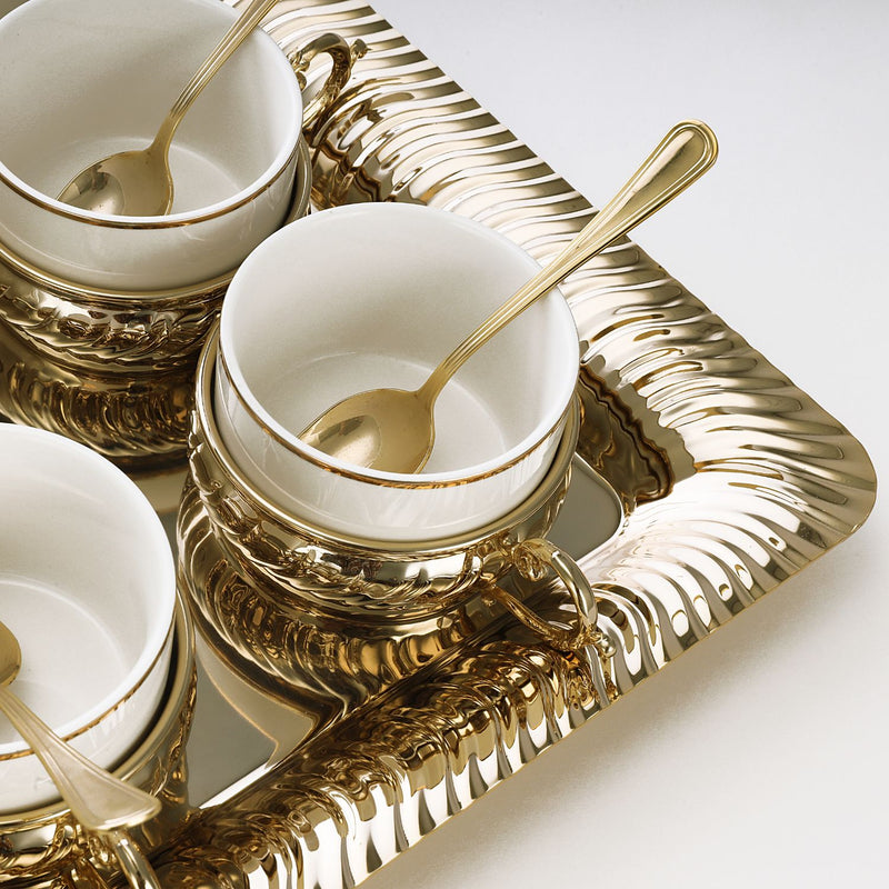 Gold plated tea set with kettle