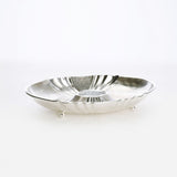 Silver plated oval tray with Swarovski strip (big)