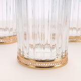 Rose gold detail tall glass (set of 6)