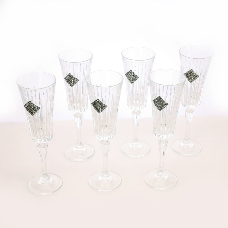 Swarovski champagne glass (set of 6)