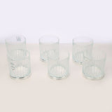 Round whiskey glass with silver detail (set of 6)