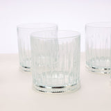 Round whiskey glass with silver detail (set of 6)