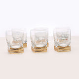 Shot Glasses With Rose Gold Detail ( Set Of 6 )
