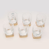 Shot Glasses With Rose Gold Detail ( Set Of 6 )