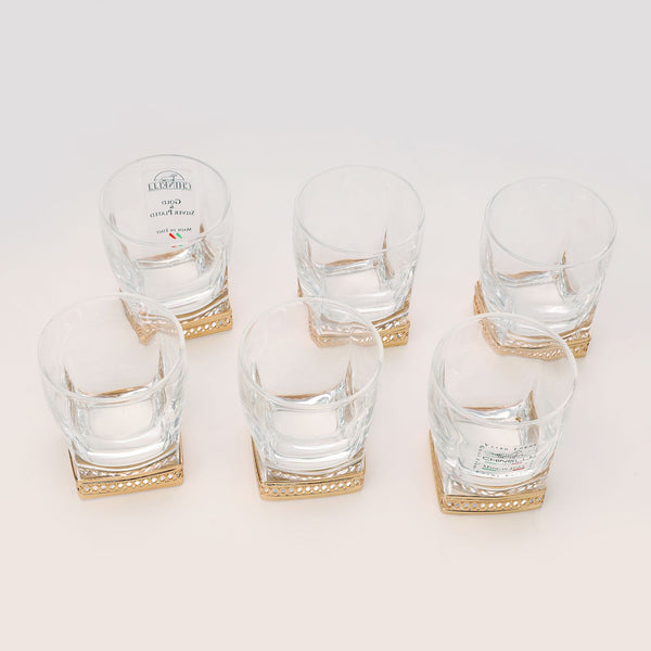 Shot Glasses With Rose Gold Detail ( Set Of 6 )