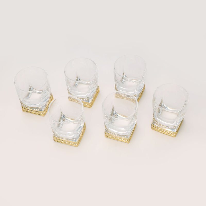 Shot Glasses With Gold Detail (set of 6)