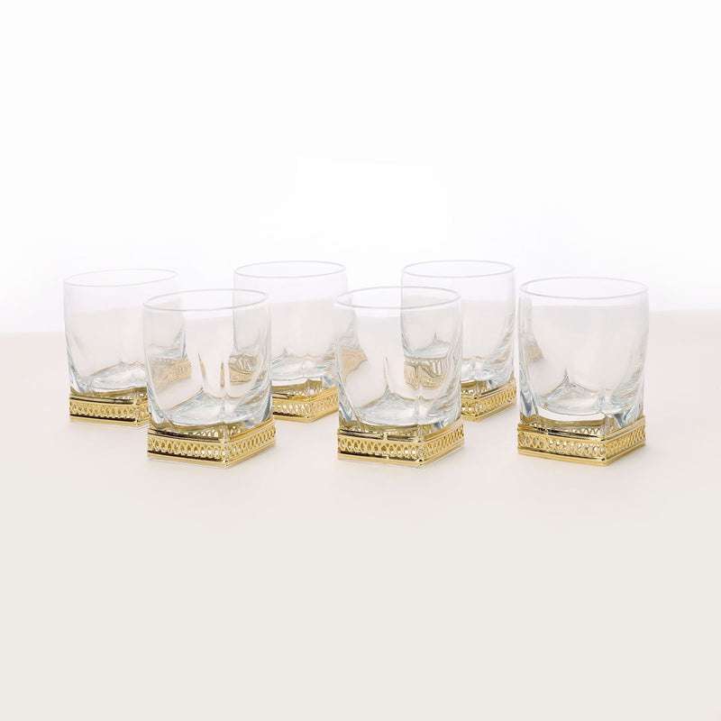 Shot Glasses With Gold Detail (set of 6)