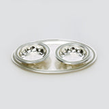 Silver Finish Nut Bowl With Tray Spoon