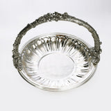 Silver plated centre piece with handle (big)