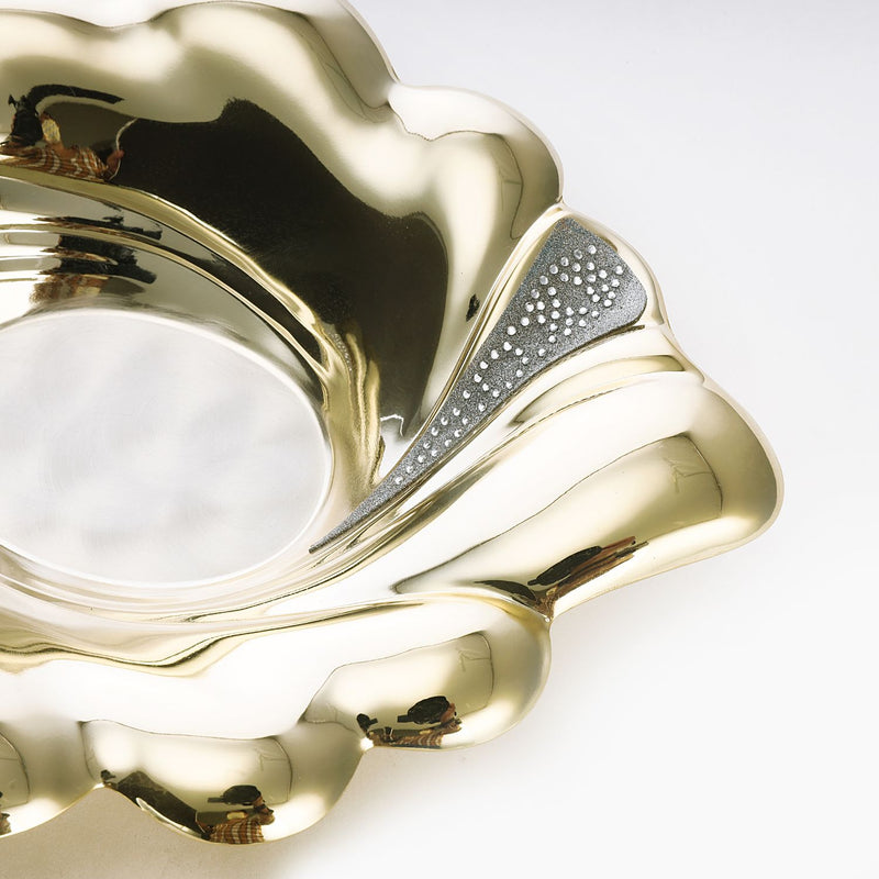 Gold plated flower design bowl