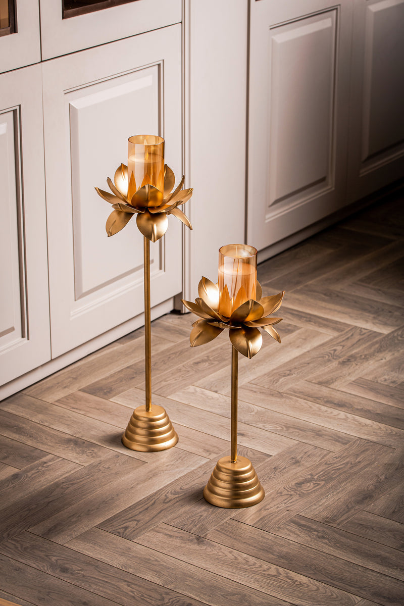 Kamal Candle Holder With Stem ( Large )