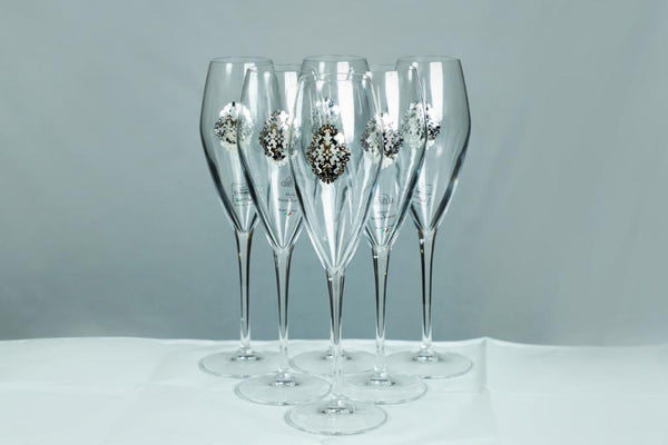 Champagne Glass With Silver Detail