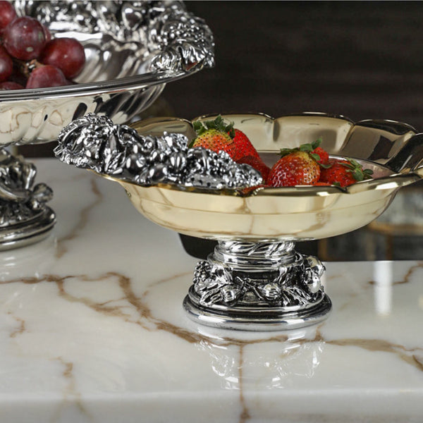 Silver Plated Galvanic Bowl With Stand