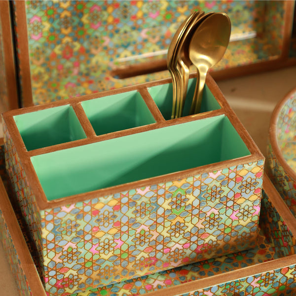 Moroccan Printed Cutlery Holder