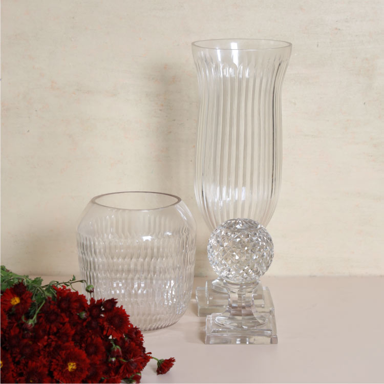 Cut Glass Tall Vase
